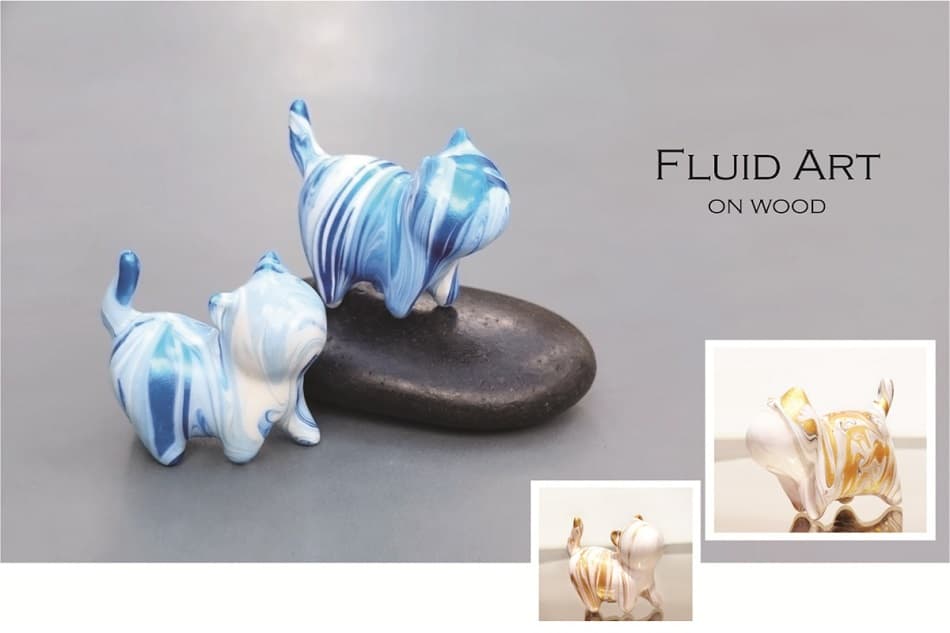 流體藝術工作坊：3D立體木貓