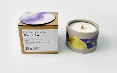 混凝土 x 流體藝術 香薰蠟燭工作坊 4