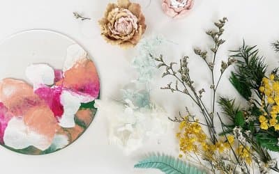 Fluid art x Aroma stone x Flower Wall Art Workshop 3