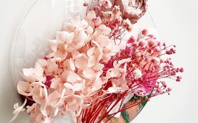 Fluid art x Aroma stone x Flower Wall Art Workshop 6