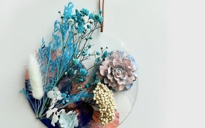Fluid art x Aroma stone x Flower Wall Art Workshop 7