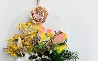 Fluid art x Aroma stone x Flower Wall Art Workshop 10
