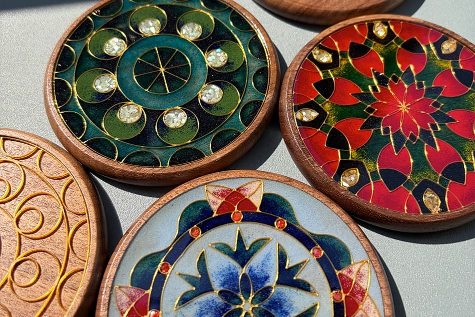 Gleam Fusion: Cloisonné & Raden Coaster Workshop (Mandala or Hong Kong Pattern)